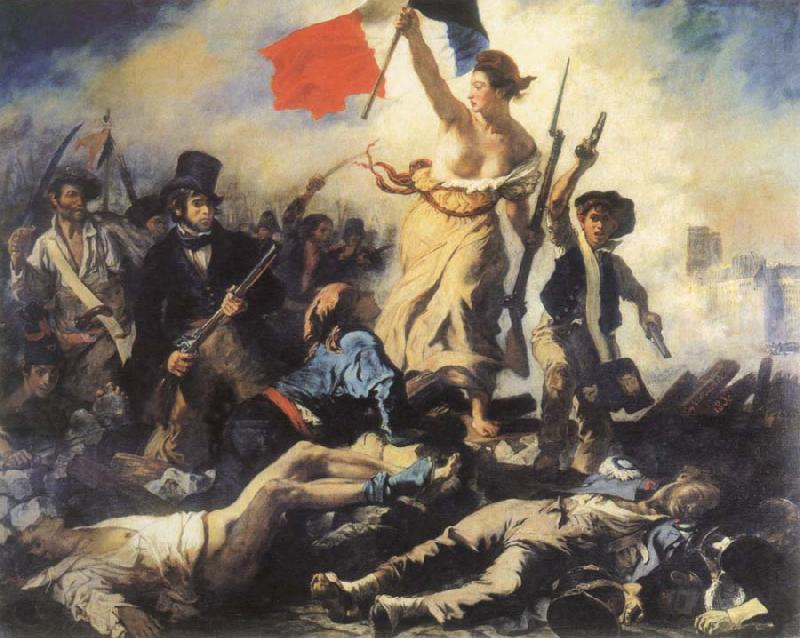 Eugene Delacroix liberty leading the people China oil painting art